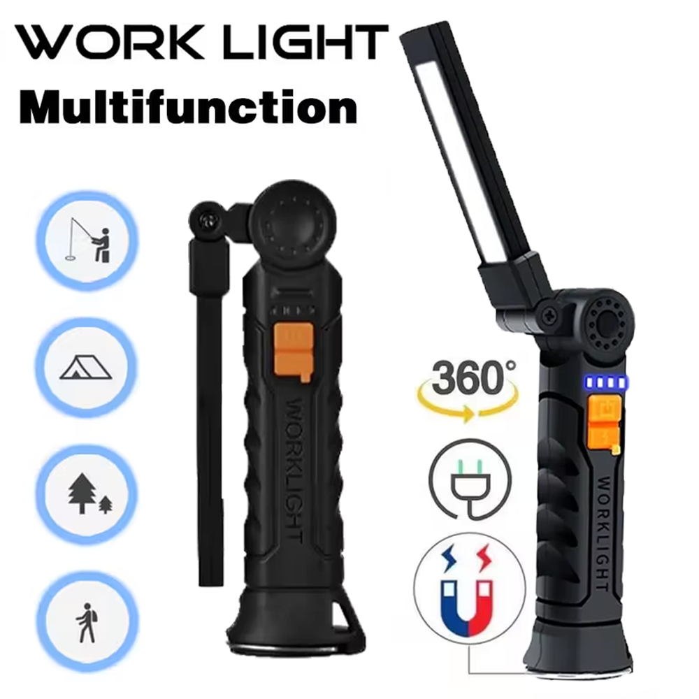 Outdoor Lighting Lowes - Portable COB LED Flashlight USB Rechargeable