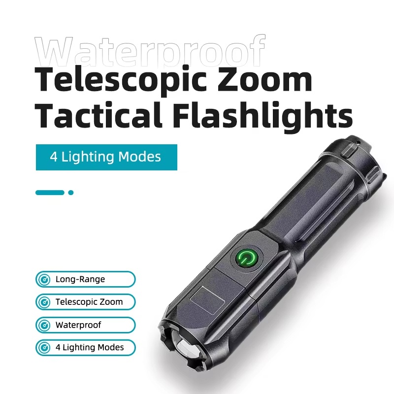 Outdoor Lighting Diy - Strong Light LED Flashlight USB Rechargeable