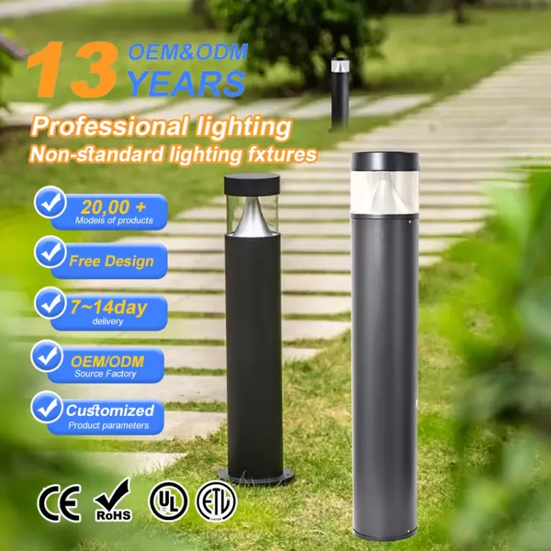 Outdoor Lighting Bollards - 3/7/12W Modern Aluminum LED Bollard Light