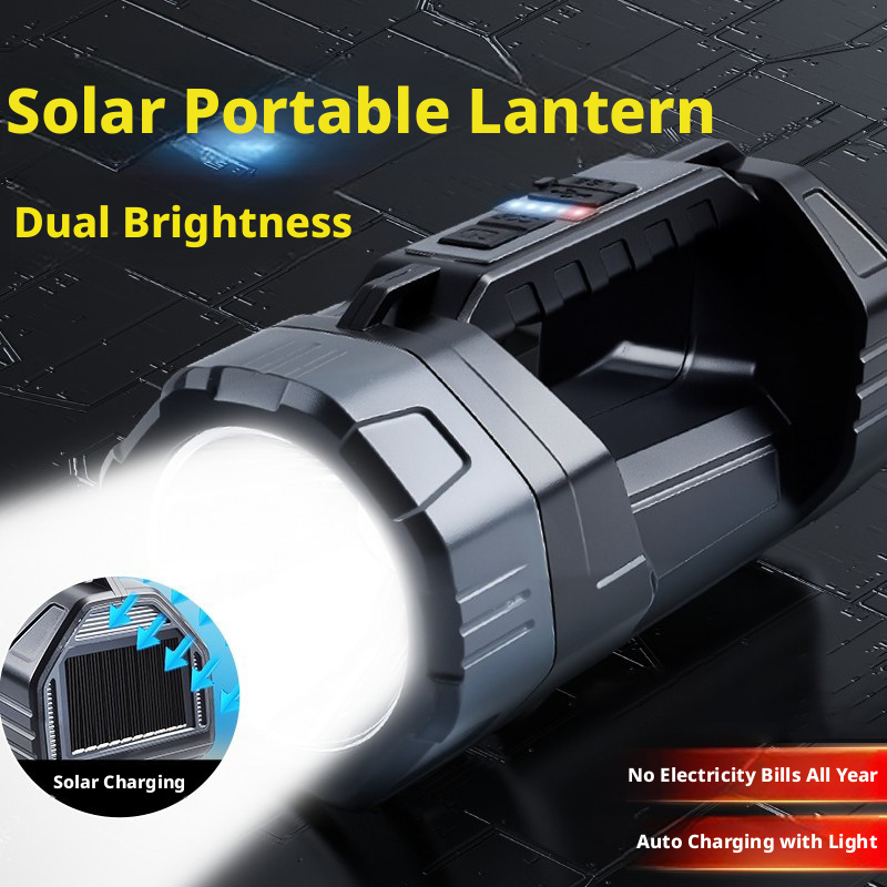Outdoor Lighting For Home - Portable Solar Powered Flashlight Ultra-Bright Home