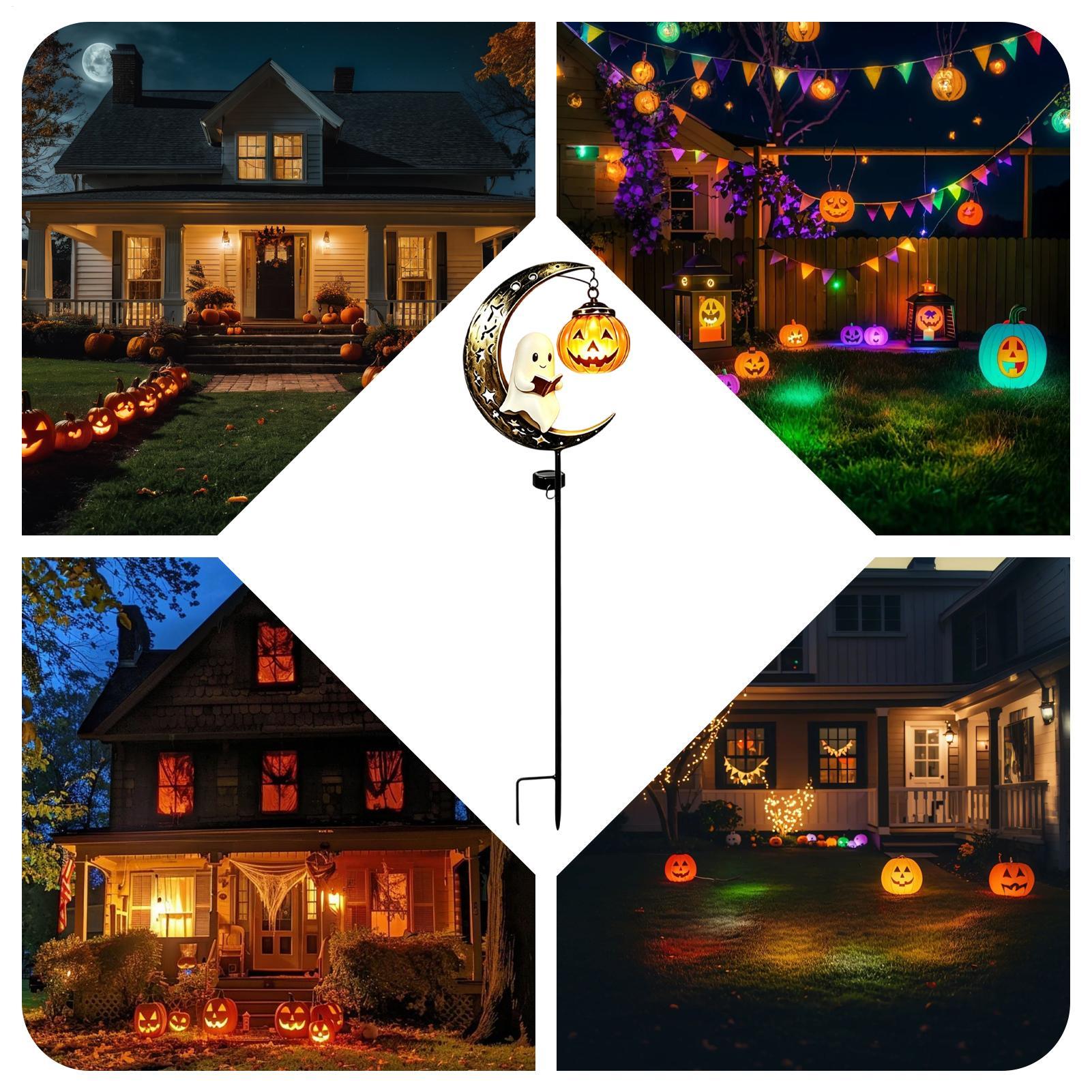 Solar Path Light - Halloween Solar Garden Stake Light Metal