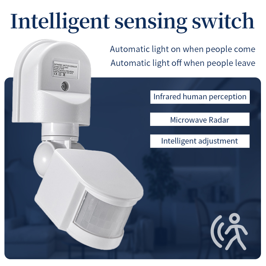 Outdoor Lighting Timer Switch - Motion Sensor Light Switch Automatic Infrared