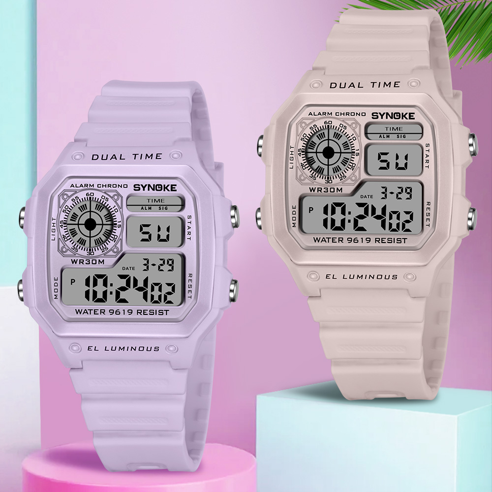 Outdoor Lighting Bollards - SYNOKE Digital Watches Lady Sports Luminous
