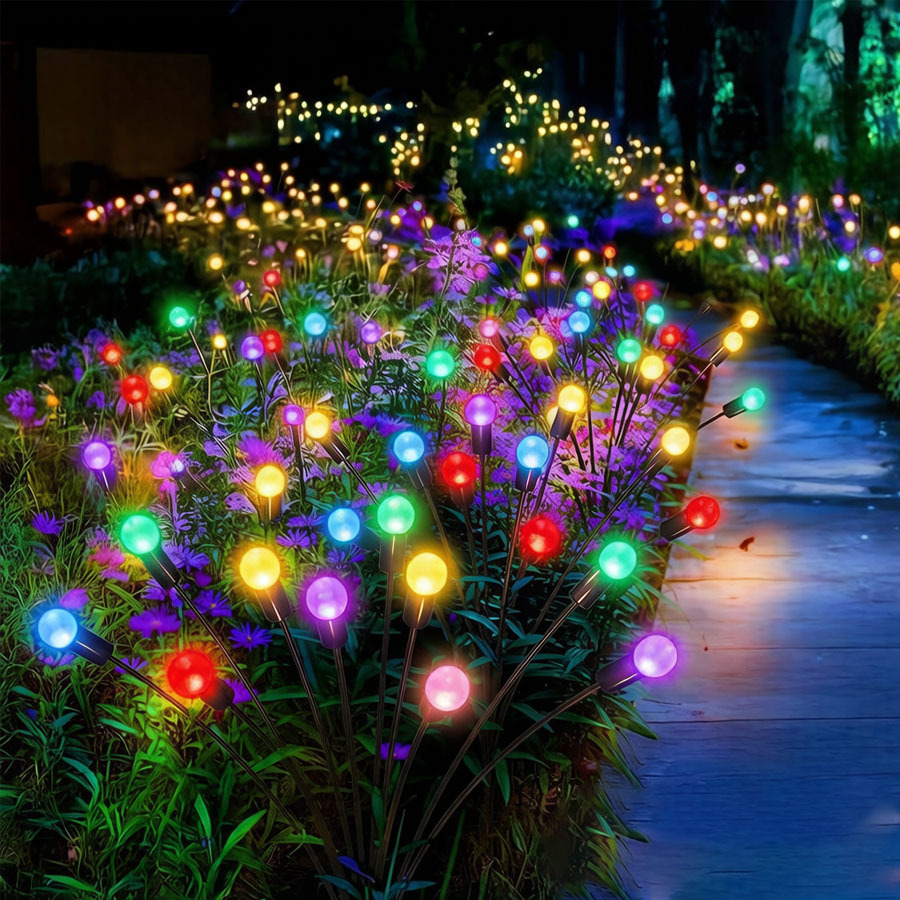 Outdoor Lighting Driveway - 10/6 LED Solar Garden Firefly Waterproof