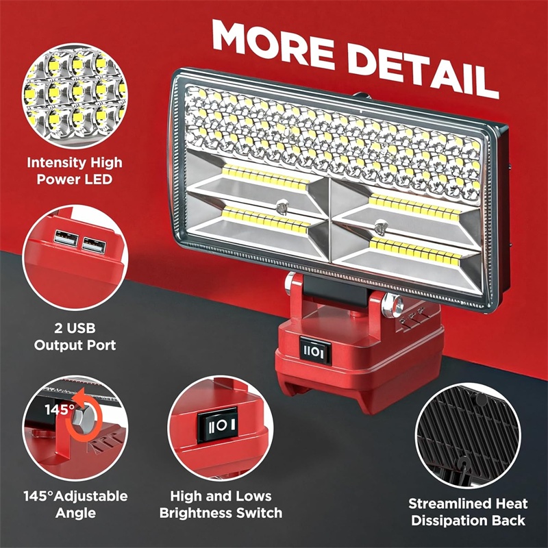 Outdoor Lighting Milwaukee - Handheld LED Work Light for Milwaukee