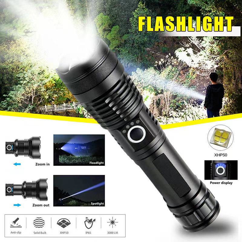 Outdoor Lighting Lowes - High Power XHP70 Led Flashlight USB-C
