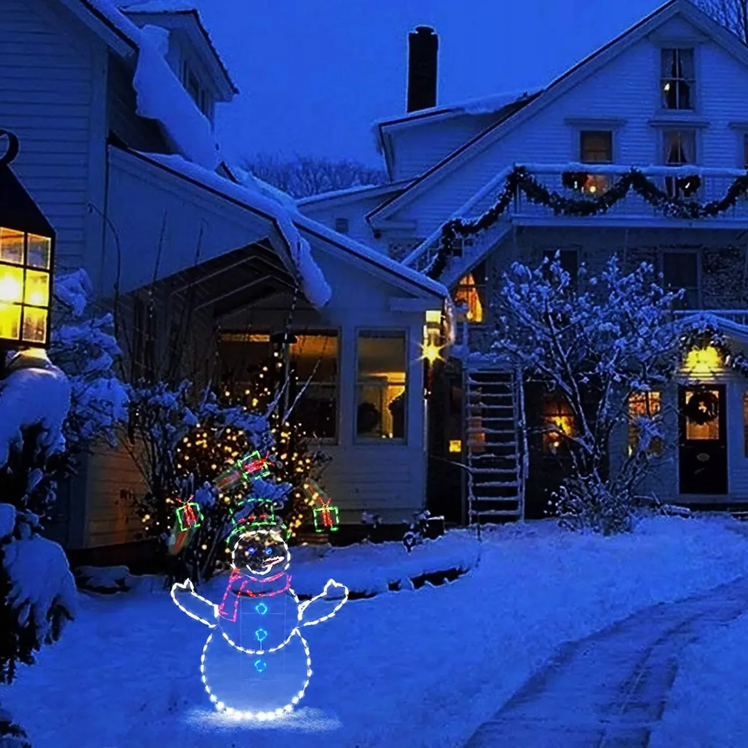 Animated Snowball Light LED Gl - Xmas Outdoor Lighting Decorations 评论和价格