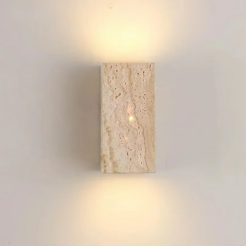Yellow Travertine Stone Wall M - Outdoor Lighting For Front Of House 评论和价格