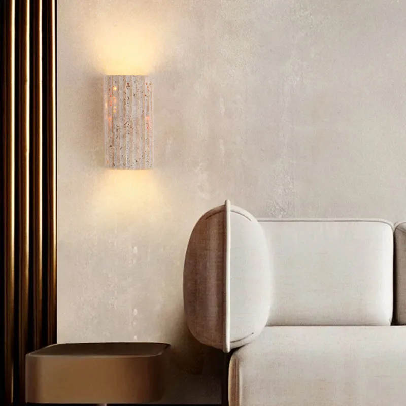 Yellow Travertine Stone Wall M - Outdoor Lighting For Front Of House 评论和价格