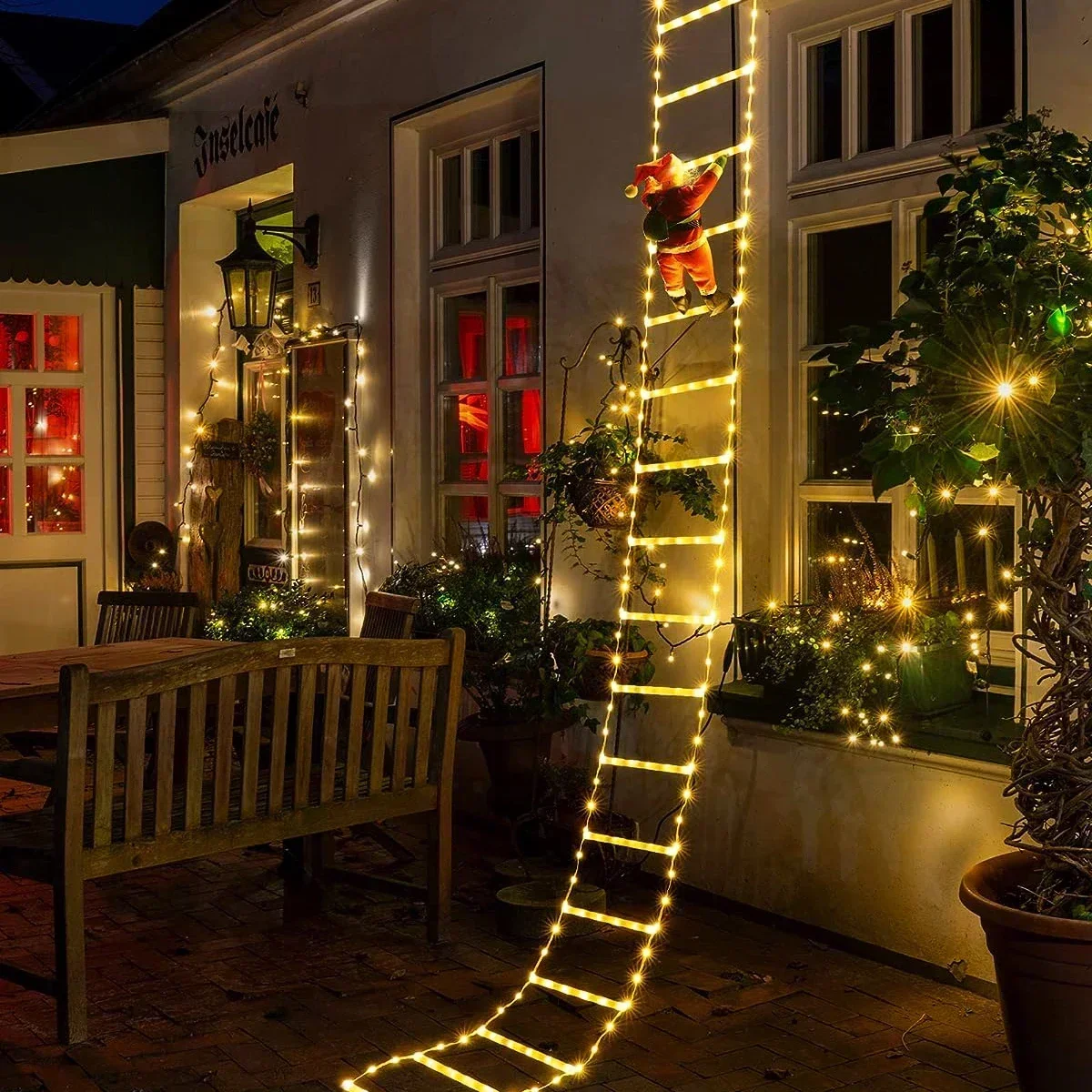 LED Ladder Light for Santa Cla - Xmas Outdoor Lighting Decorations 评论和价格
