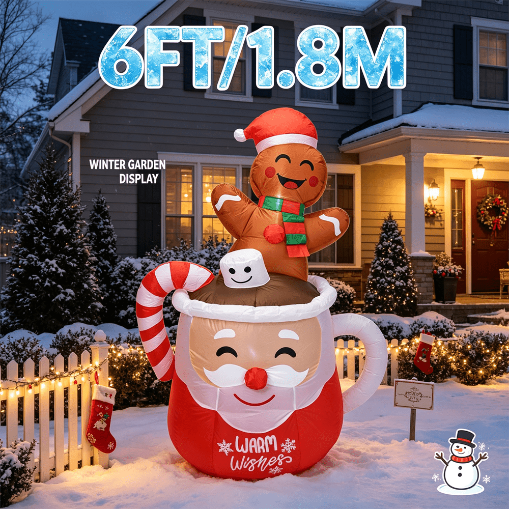 6FT Christmas Inflatable Toy L - Xmas Outdoor Lighting Decorations 评论和价格
