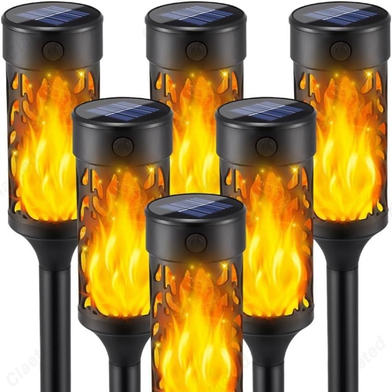 New Round Solar Flame Lamp Out - Outdoor Lighting Year Round 评论和价格