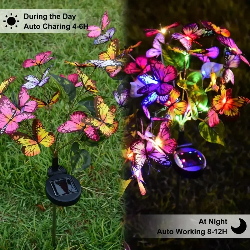 Solar LED Butterfly Garden Lig - Outdoor Lighting Diy 评论和价格