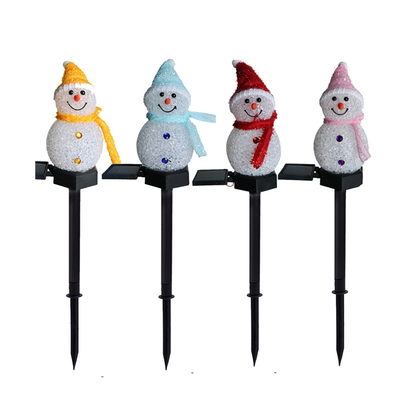 LED Snowman Solar Garden Light - Xmas Outdoor Lighting Decorations 评论和价格