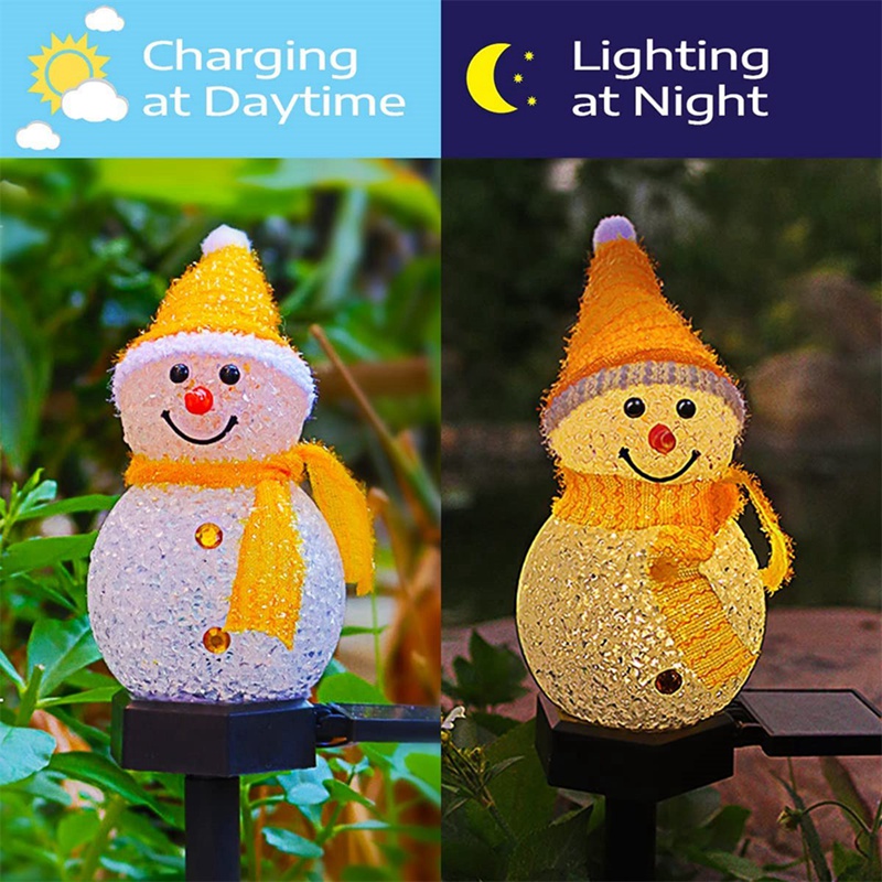 LED Snowman Solar Garden Light - Xmas Outdoor Lighting Decorations 评论和价格