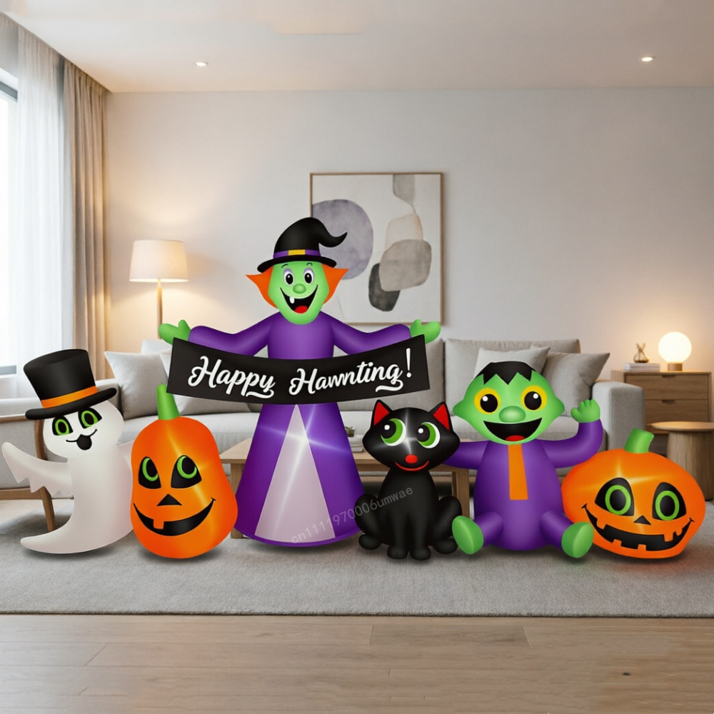 2.4M Halloween Inflatable Witc - Outdoor Lighting For Front Of House 评论和价格