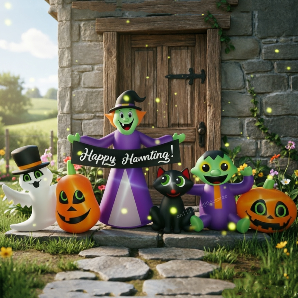 2.4M Halloween Inflatable Witc - Outdoor Lighting For Front Of House 评论和价格