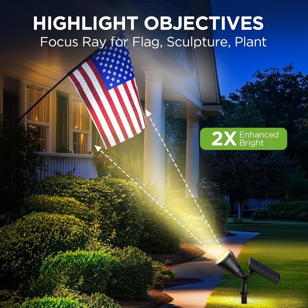 Solar Lights Outdoor, Warm Whi - Outdoor Lighting Install 评论和价格