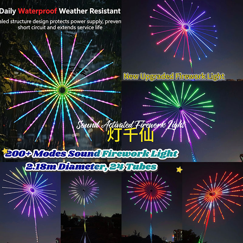 Sound Activated Firework Light - Outdoor Lighting Year Round 评论和价格