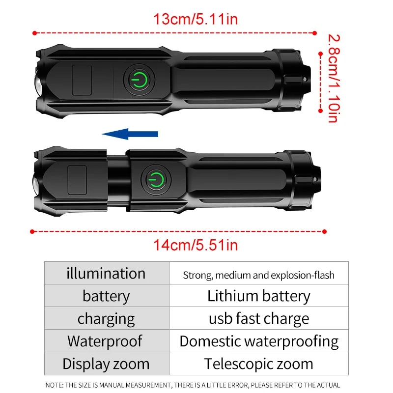 Strong Light LED Flashlight US - Outdoor Lighting Diy 评论和价格