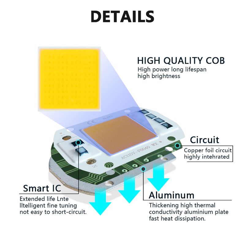 3000K 6000K LED COB Chip Light - Outdoor Lighting Diy 评论和价格