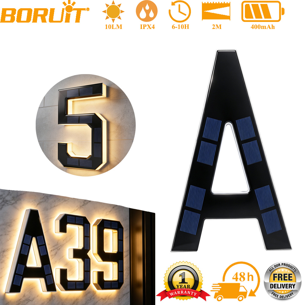 12CM Solar House Number Lights - Outdoor Lighting For Front Of House 评论和价格