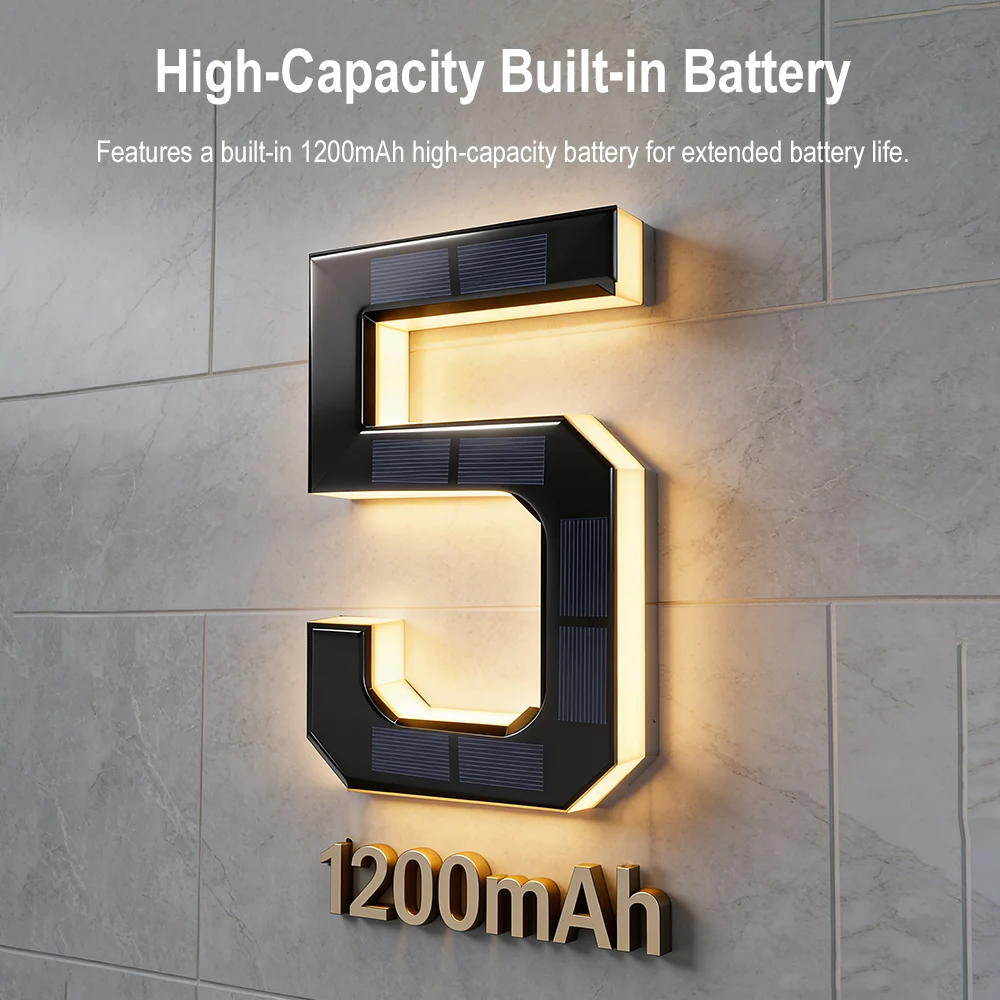 12CM Solar House Number Lights - Outdoor Lighting For Front Of House 评论和价格