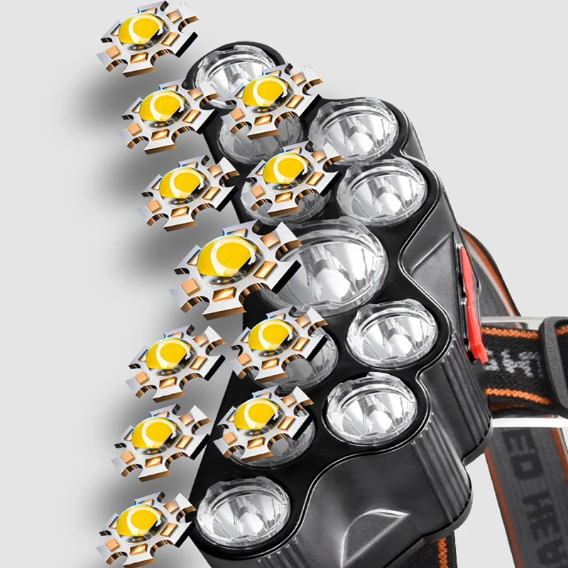 11 LED Headlamp Strong Light H - Outdoor Lighting B&Q 评论和价格