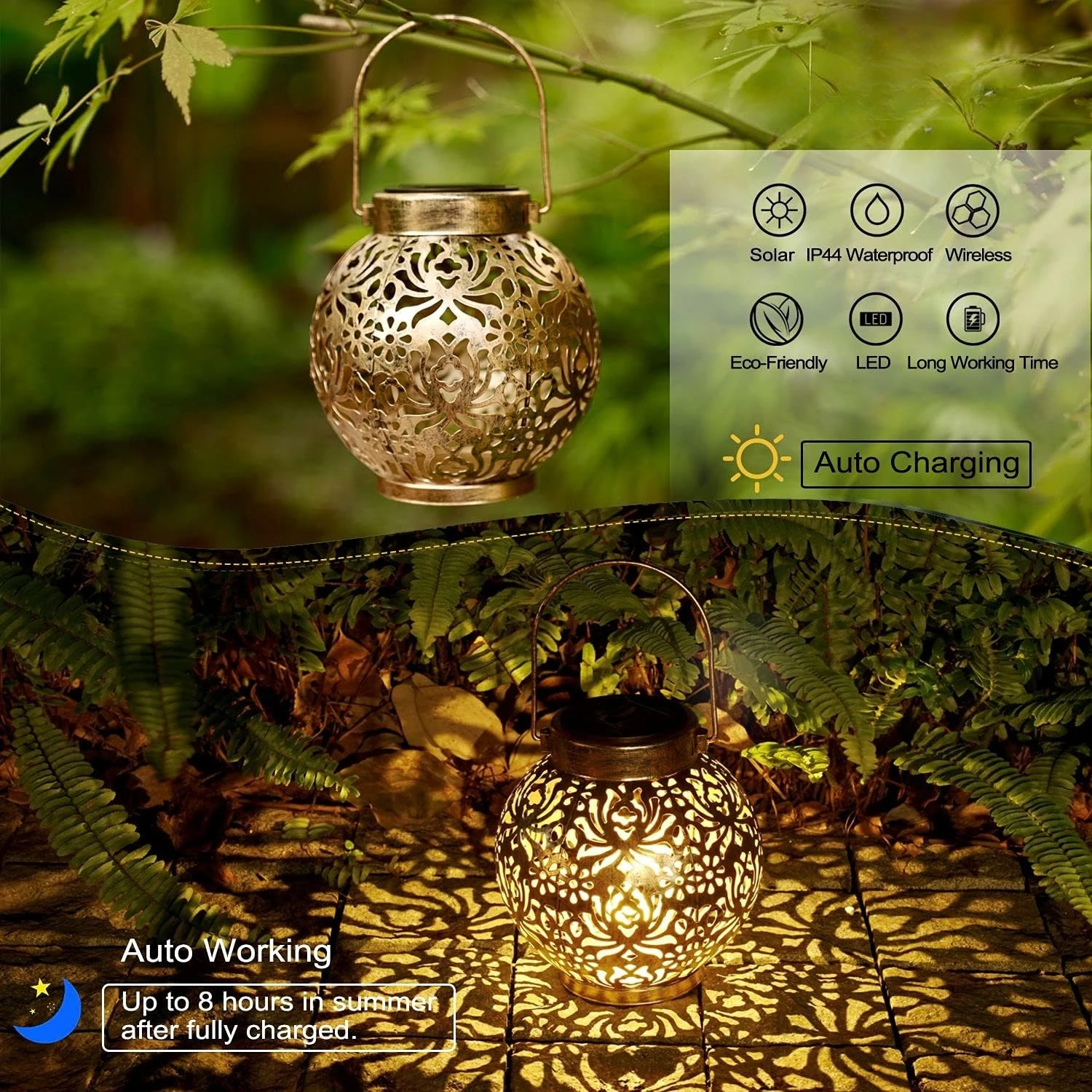 1-6PCS Moroccan Solar Lanterns - Outdoor Lighting Ground 评论和价格