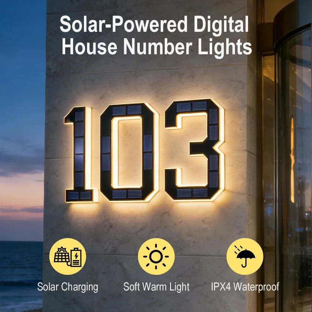 BORUiT Solar LED House Number  - Outdoor Lighting For Front Of House 评论和价格