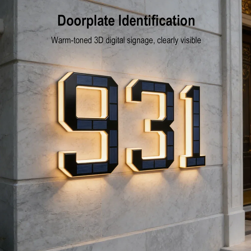 BORUiT Solar LED House Number  - Outdoor Lighting For Front Of House 评论和价格