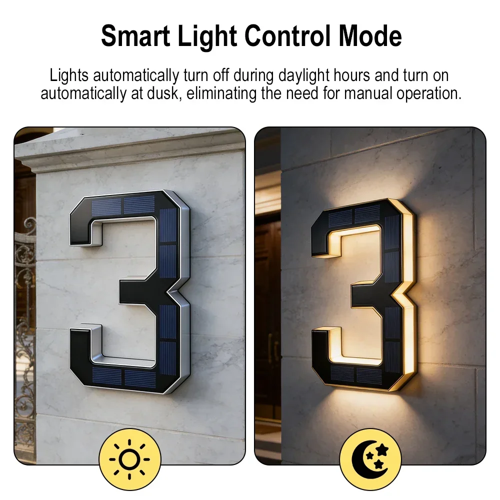 BORUiT Solar LED House Number  - Outdoor Lighting For Front Of House 评论和价格