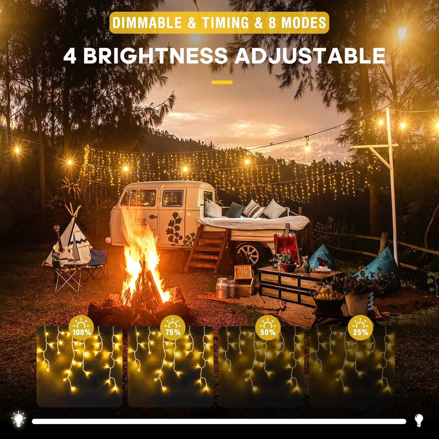 Solar Icicle Lights Outdoor Fa - Xmas Outdoor Lighting Decorations 评论和价格