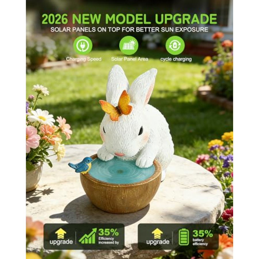 Solar Bunny Garden Outdoor Sta - Outdoor Lighting For Home 评论和价格