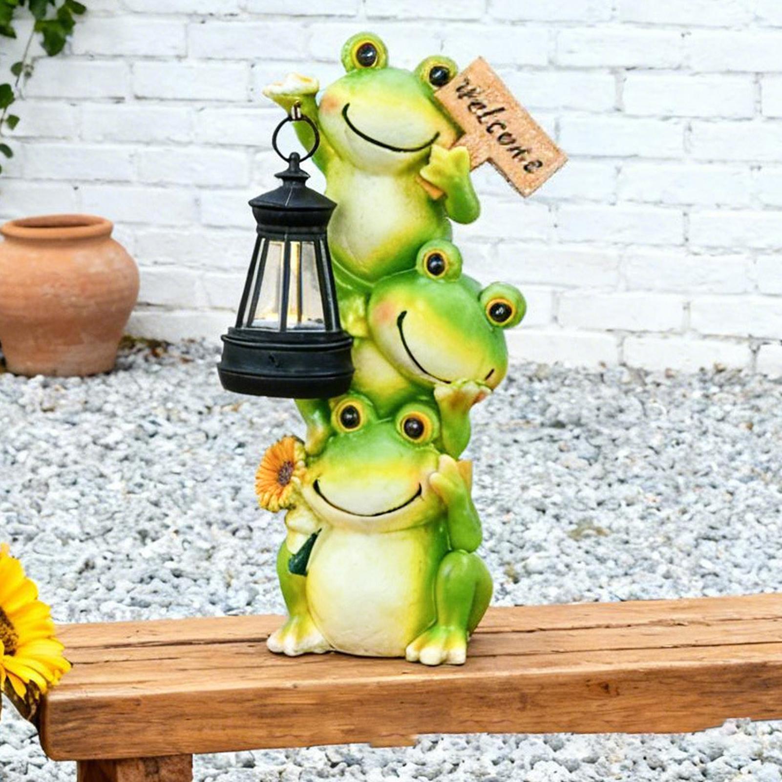 Solar Garden Light Frog Statue - Solar Path Light 评论和价格
