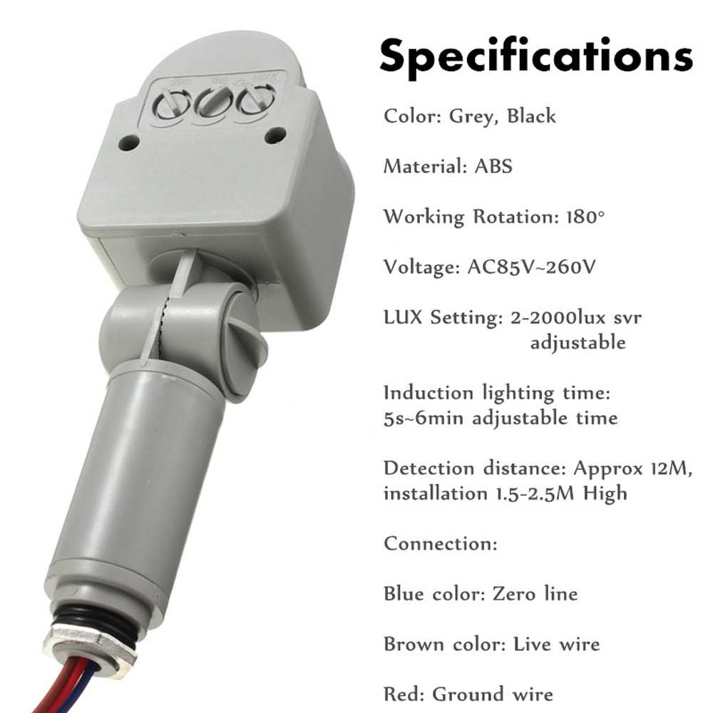 Motion Sensor 220V 12V Motion  - Outdoor Lighting Timer Switch 评论和价格