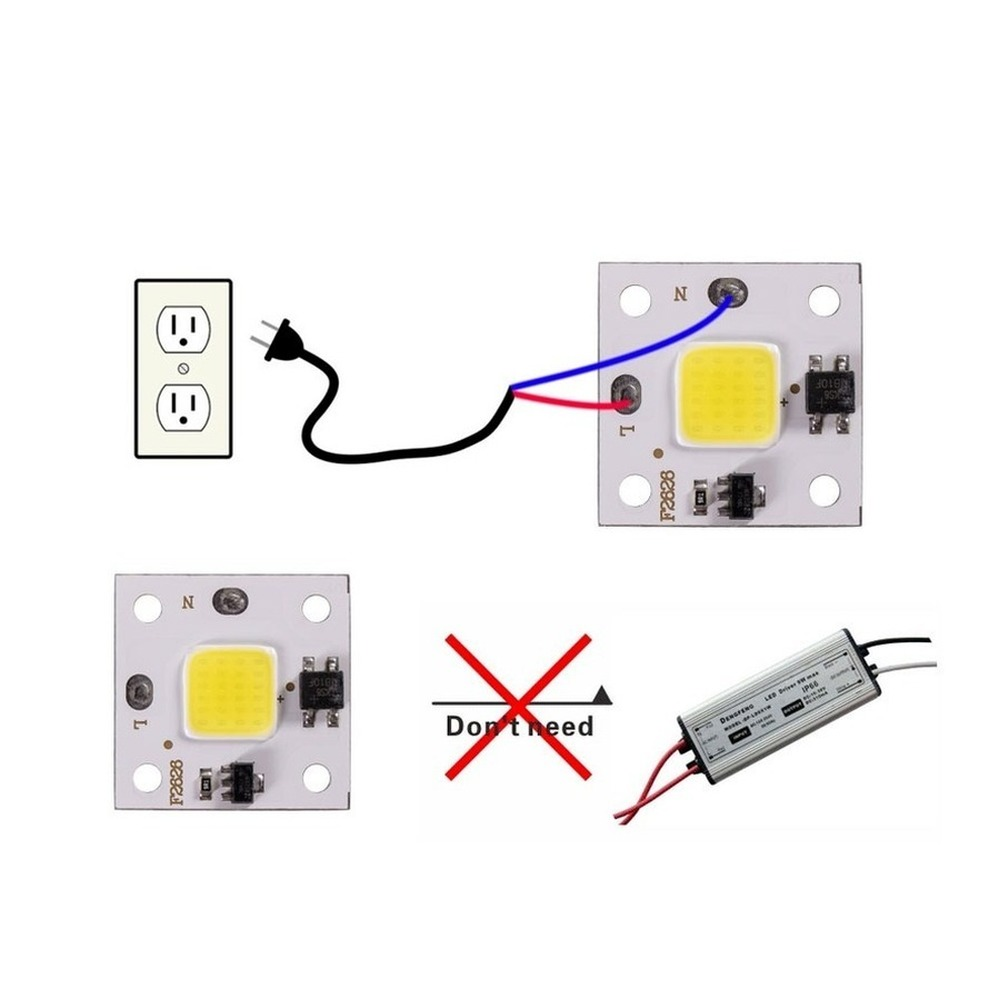 10W COB module 220V LED Chip D - Outdoor Lighting Diy 评论和价格