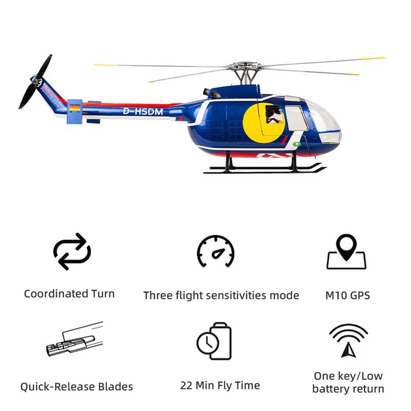 Flying wing BO-105 remote-cont - Outdoor Lighting Cable Uk 评论和价格