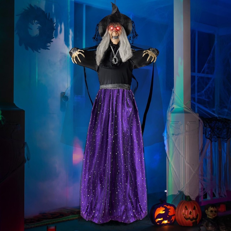 47'' Animated Witch Halloween  - Outdoor Lighting For Front Of House 评论和价格