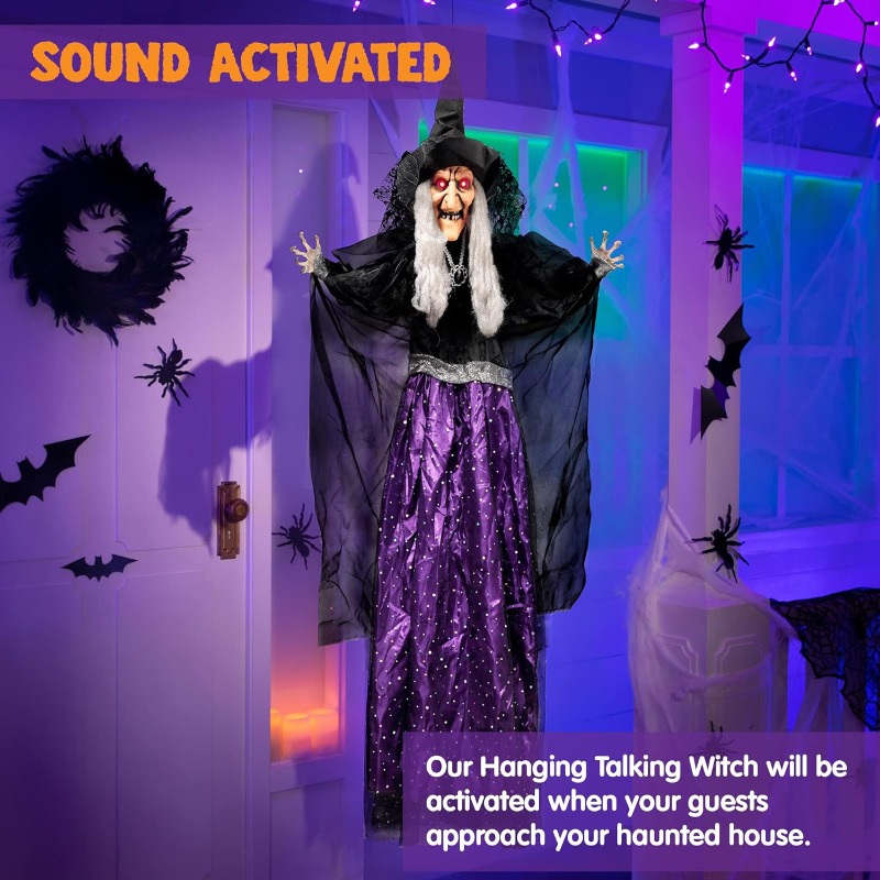 47'' Animated Witch Halloween  - Outdoor Lighting For Front Of House 评论和价格