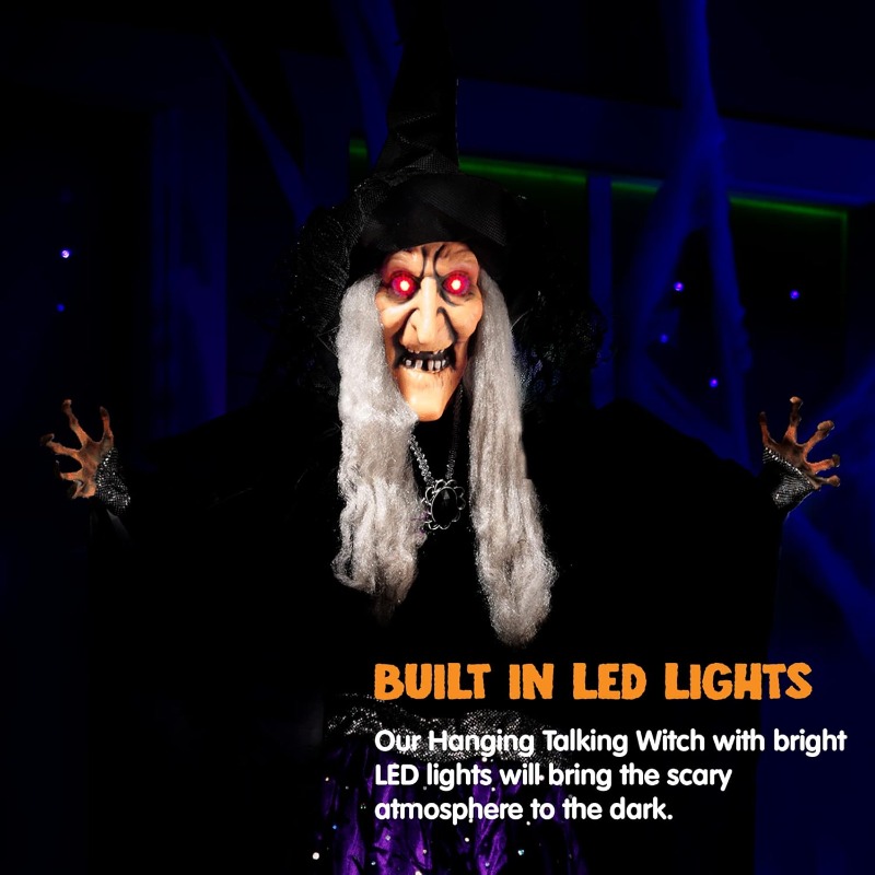 47'' Animated Witch Halloween  - Outdoor Lighting For Front Of House 评论和价格