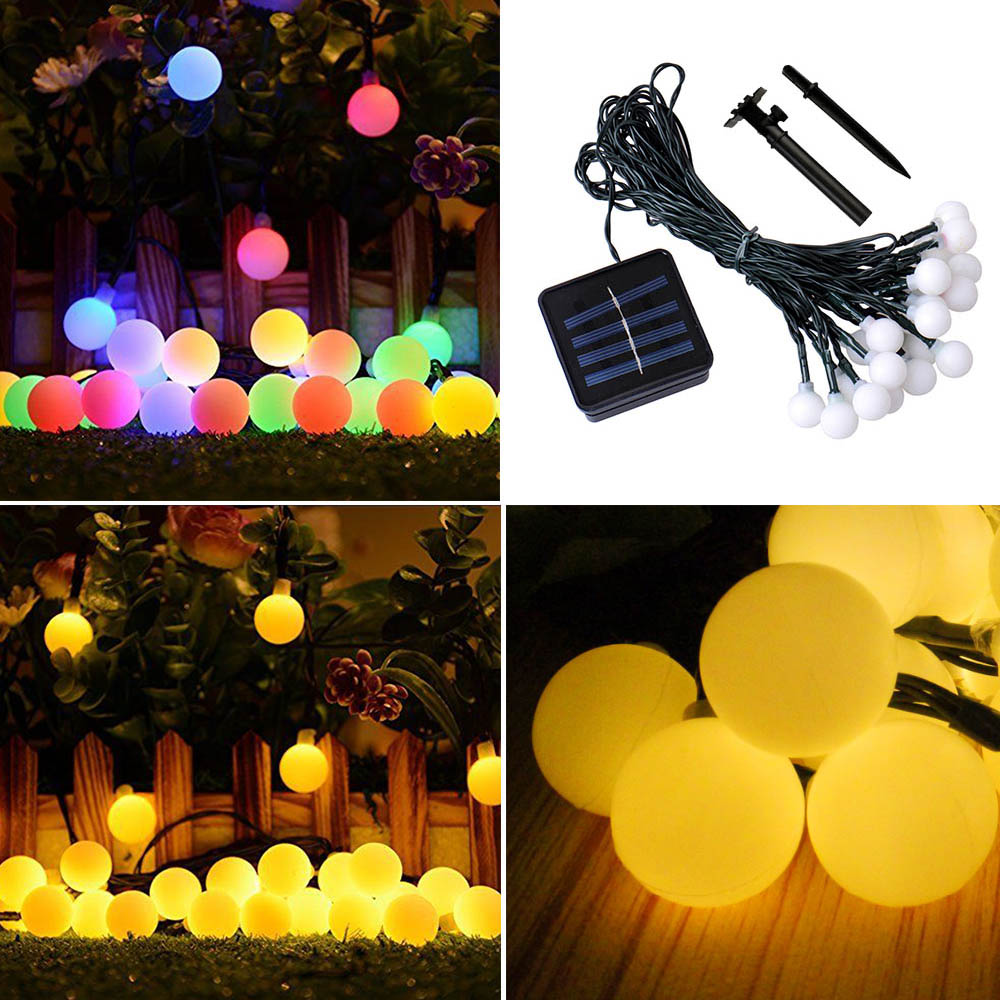 Multicolor 50Leds Solar Light  - Xmas Outdoor Lighting Decorations 评论和价格