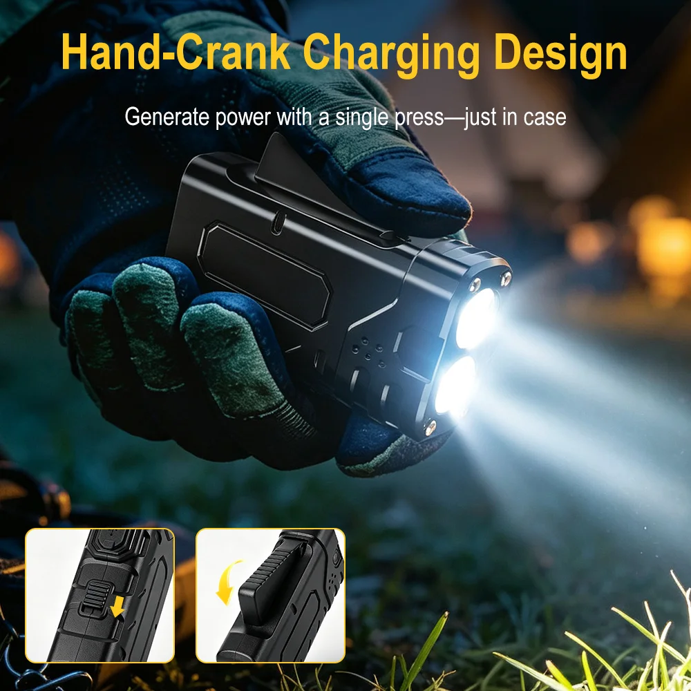 BORUIiT Hand Crank EDC LED Fla - Outdoor Lighting Lowes 评论和价格