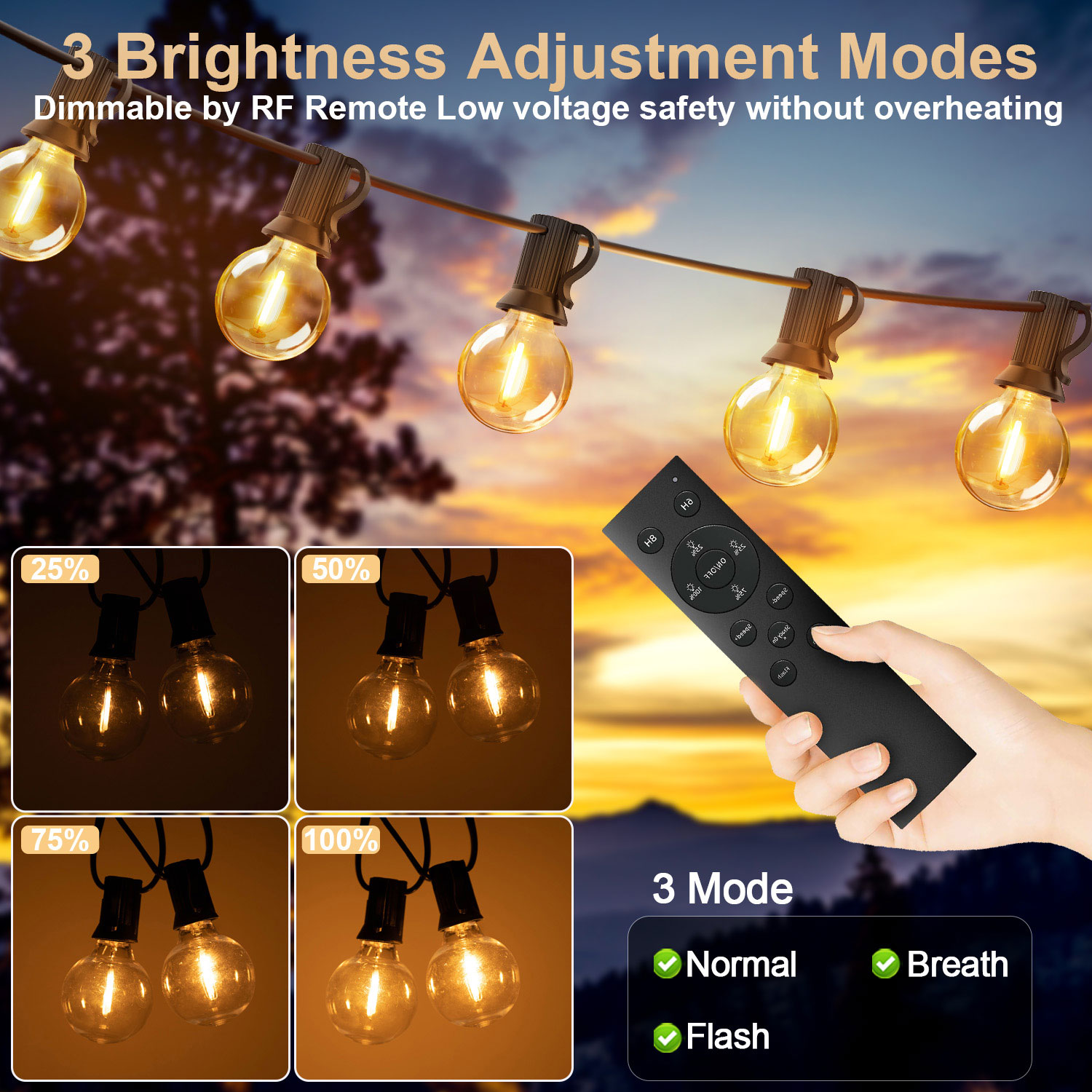 15M 30M Led G40 String Light 2 - Outdoor Lighting Year Round 评论和价格
