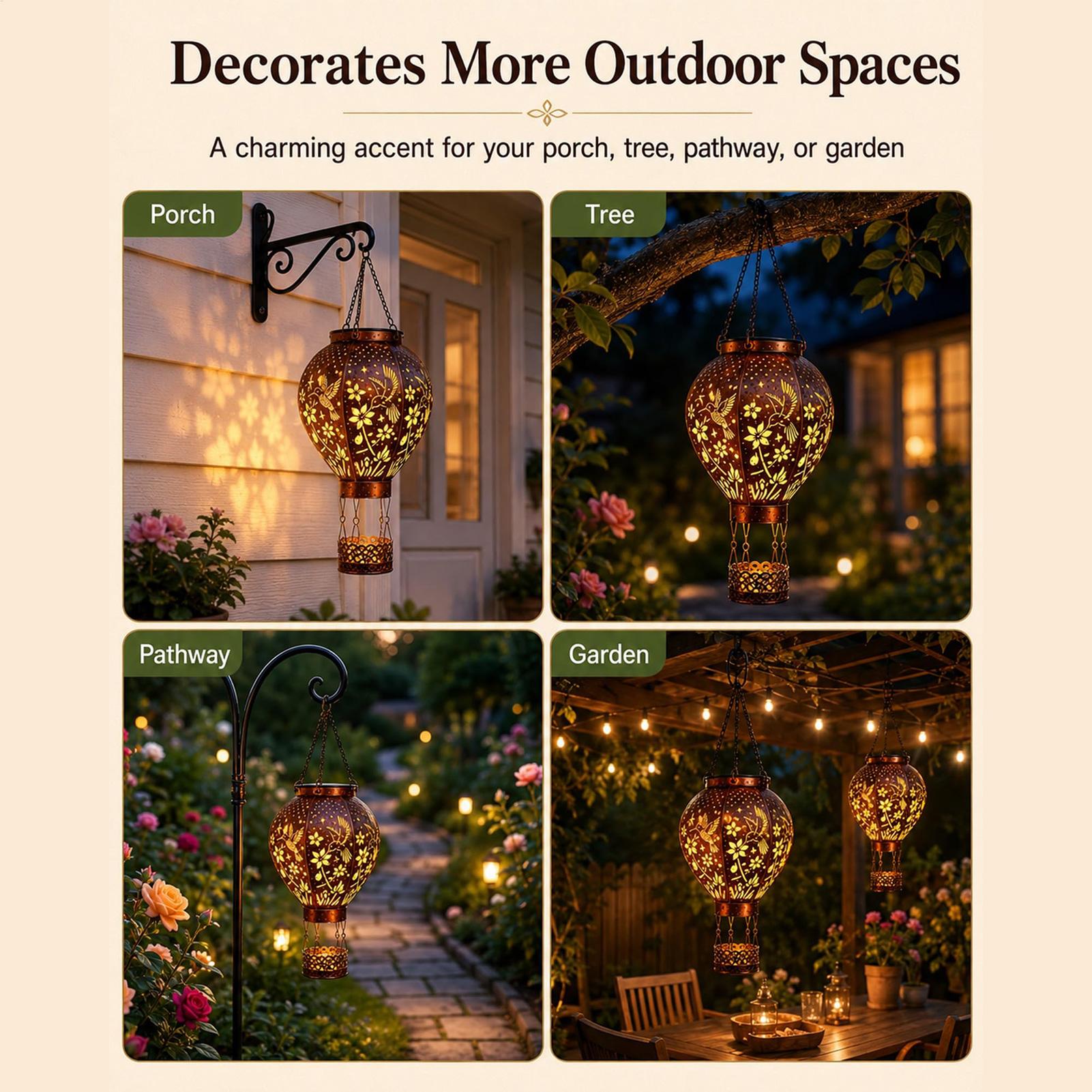 Hot Air Balloon Solar Light Hu - Solar Path Light 评论和价格