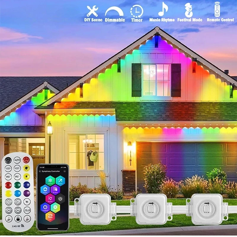 300FT Permanent Eaves LED Smar - Outdoor Lighting For Front Of House 评论和价格