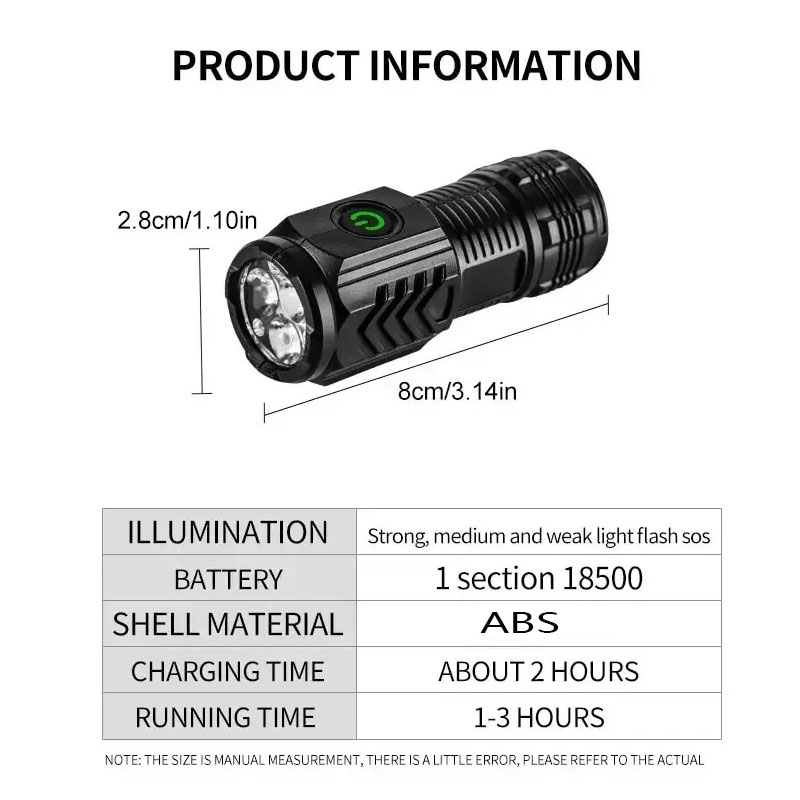 Mini 3LED Flashlight With Pen  - Outdoor Lighting Diy 评论和价格