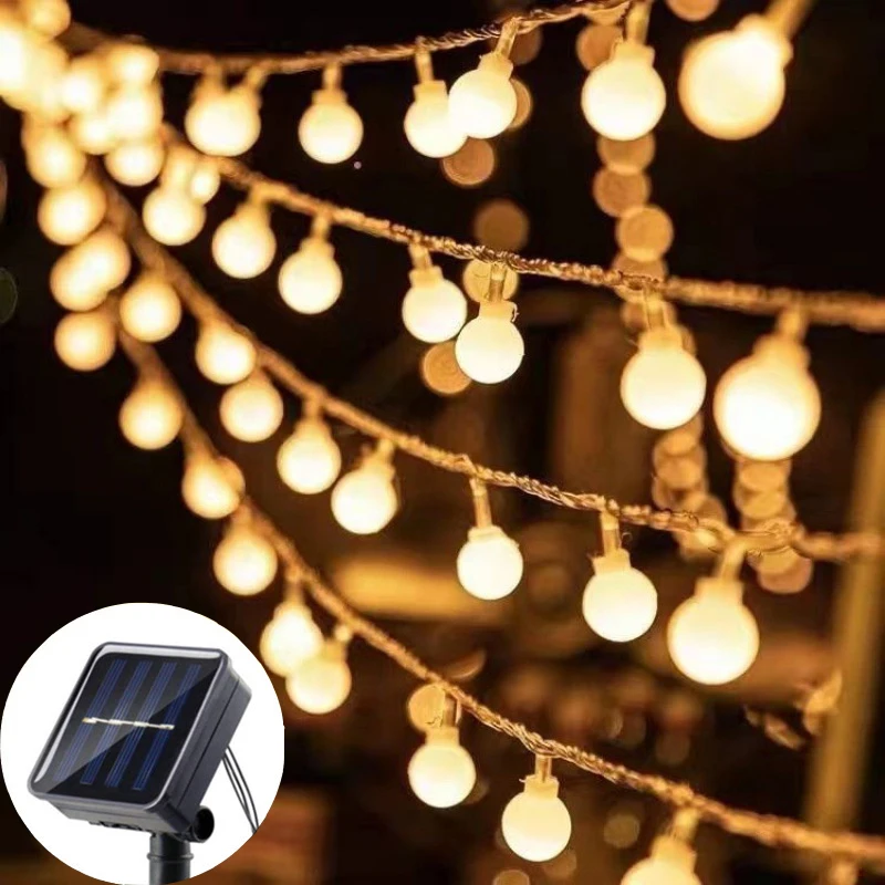 100LED Ball Garland Fairy Ligh - Xmas Outdoor Lighting Decorations 评论和价格