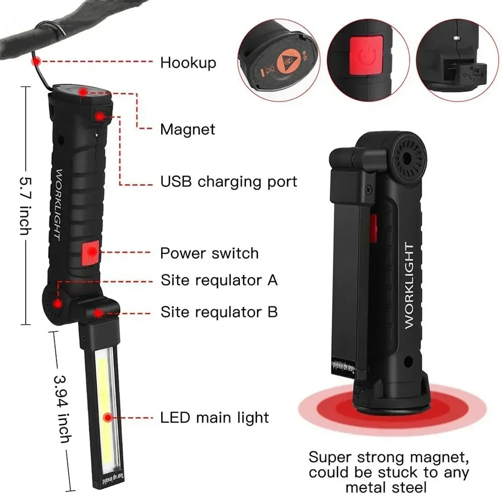 LED COB Flashlight USB Recharg - Outdoor Lighting B&Q 评论和价格
