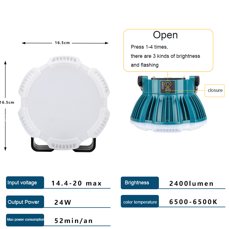 24W LED Work Light For Makita/ - Outdoor Lighting Milwaukee 评论和价格